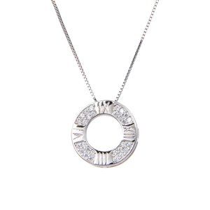 .925 Solid Sterling Silver Necklace CZ
